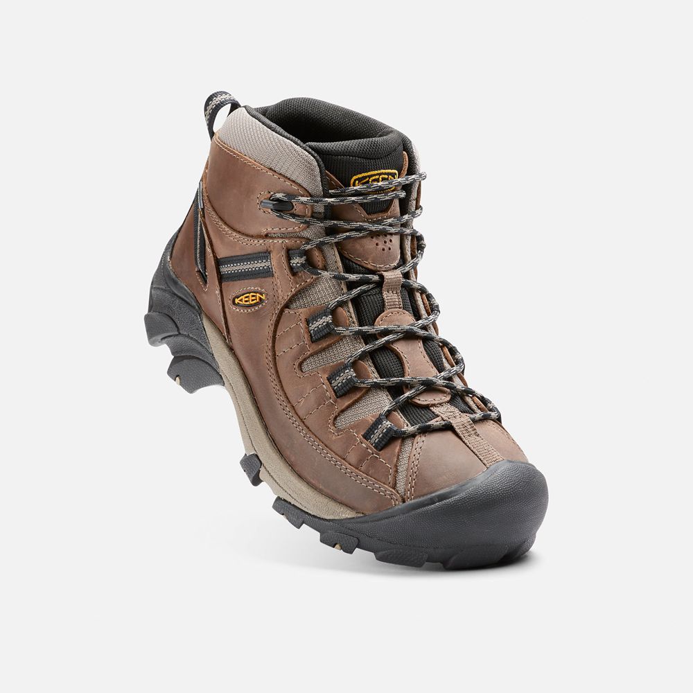 Keen Outdoor Bot Erkek Kahverengi/Siyah - Targhee Ii Waterproof Mid - Türkiye CGES35940